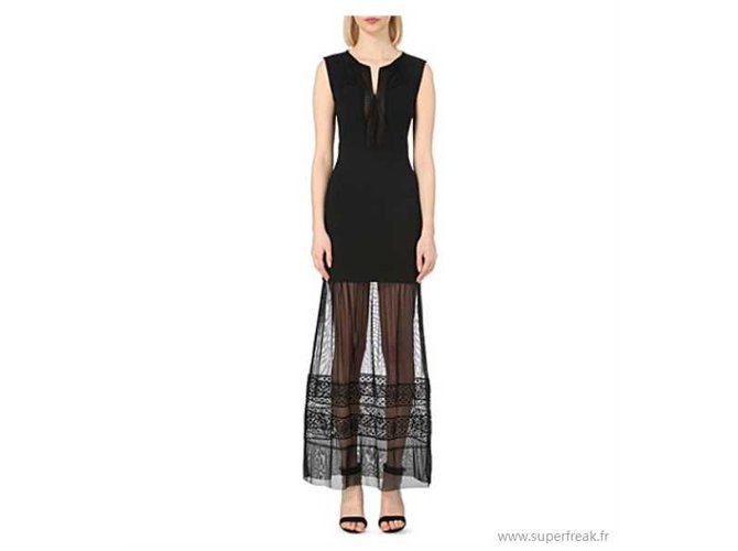 Maje Dress Black Lace Cloth  ref.36799