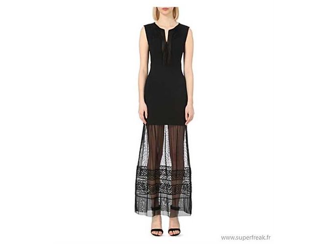 Vestito Maje Grape Nero in Pizzo