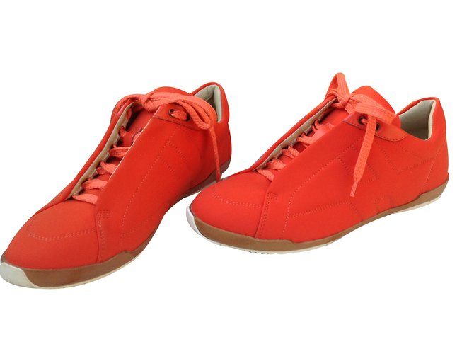 Hermès Sneakers Orange Cloth  ref.36833