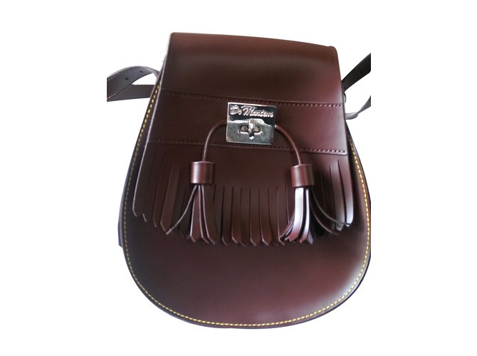 Dr. Martens Handbag Dark red Leather  ref.36839