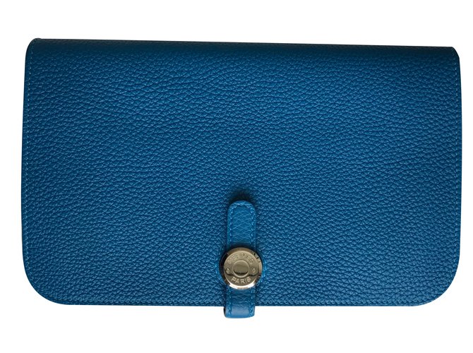 Hermès Dogon Blue Leather  ref.36899