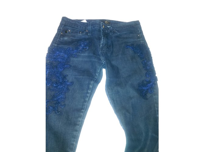 Just Cavalli Pantalones Azul Algodón Elastano  ref.36906