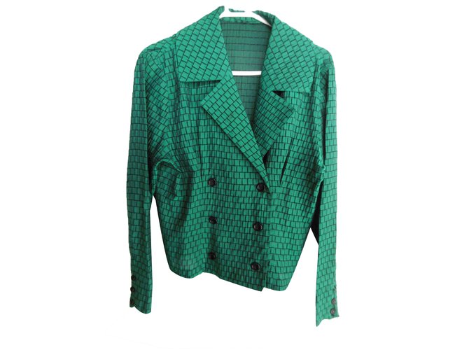 Christian Dior Pret A Porter  Lightweight  Jacket Black Green Polyester Rayon Acrylic  ref.36912