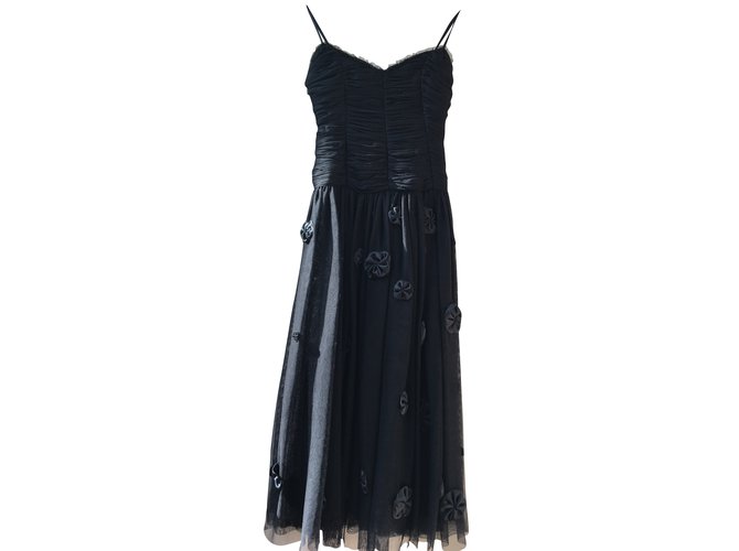 Tara Jarmon Dress Black Tulle  ref.36952