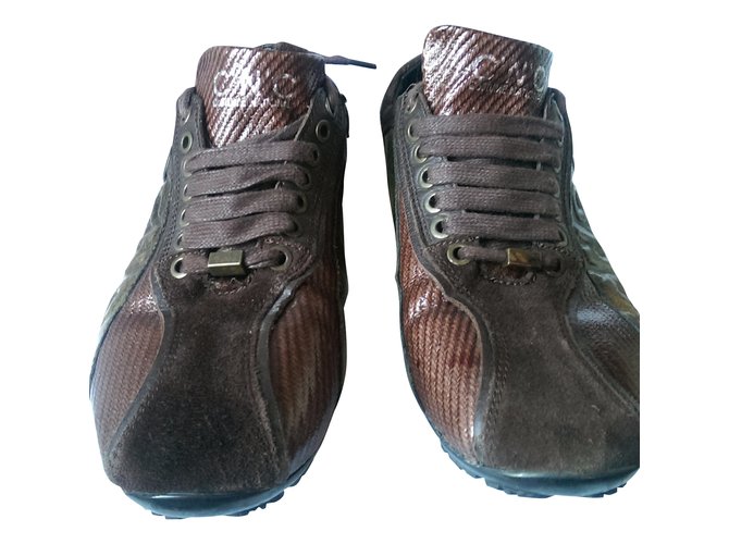 Costume National Sneakers Dark brown Leather  ref.36974