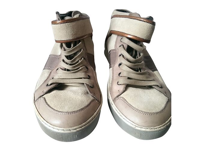 Sneaker Lanvin in pelle beige