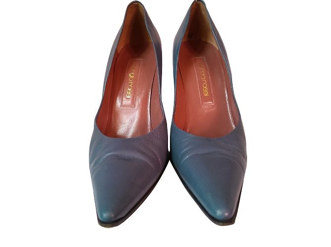 Décolleté Sergio Rossi in pelle blu 36