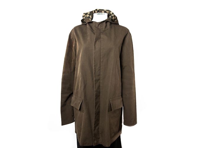 Louis Vuitton LongHoodedDamierJacket Brown