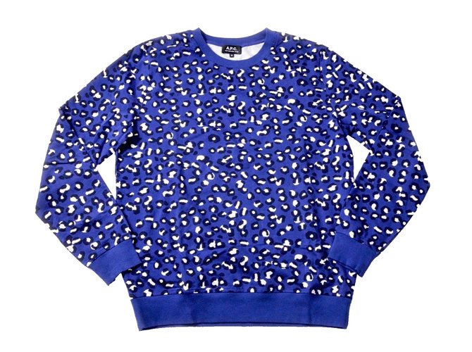 Apc Crewneck Sweatshirt Blue Cotton  ref.37135