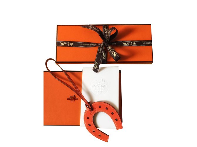 Hermès IRON HORSE PADDOCK CALF SWIFT Orange Leather  ref.37224