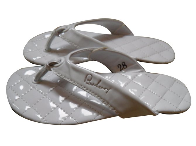 Burberry Kids Sandals White Patent leather  ref.37230