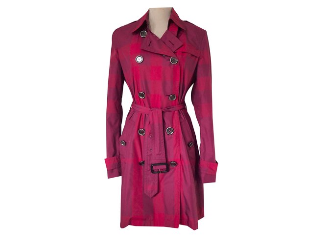 Burberry Brit Trench coats Pink Purple Polyester  ref.37252