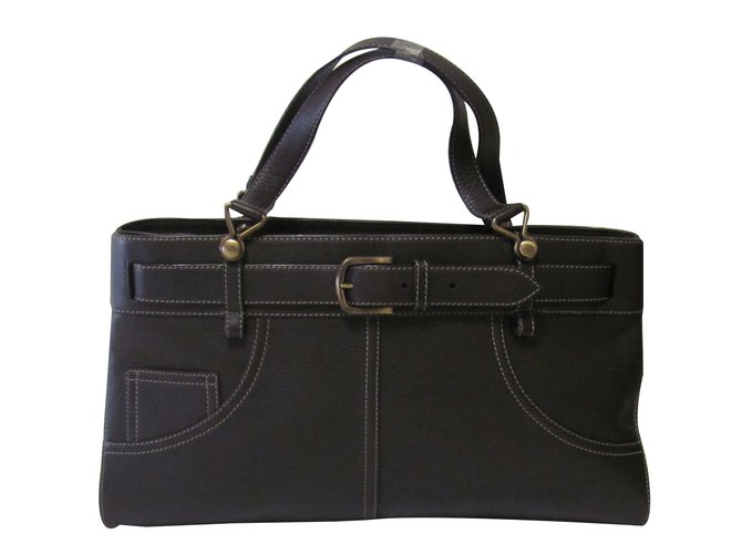 Dior Handtaschen Braun Leder  ref.37274