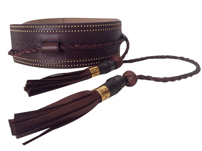 Gucci Belt Brown Leather  ref.37303