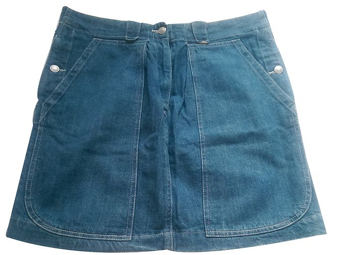 Isabel Marant Minifalda de Mezclilla Azul de Algodón