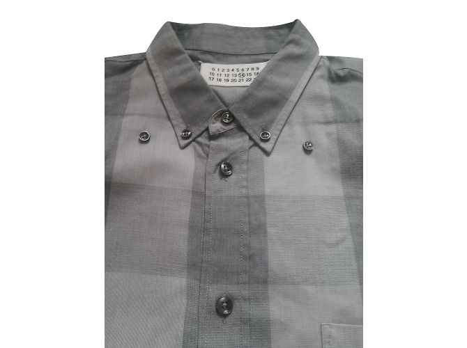 Camicia Maison Martin Margiela in cotone grigia a maniche lunghe Grigio