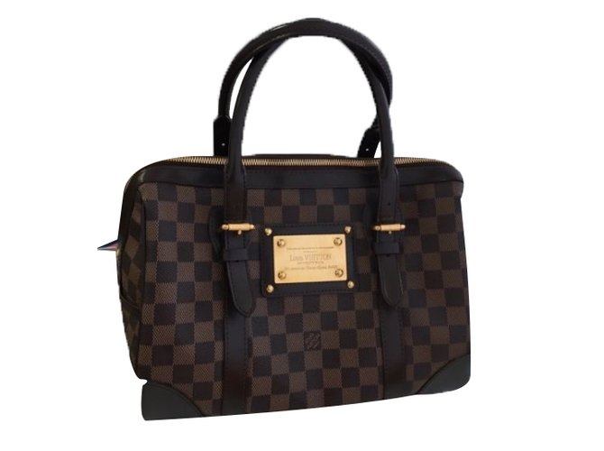 Louis Vuitton Berkeley damier Brown Leather  ref.37359