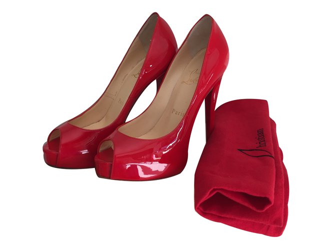 Christian Louboutin Prive Red Patent leather  ref.37363