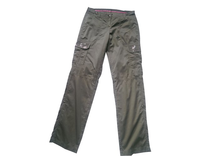 Trussardi Jeans Pantalon Coton Elasthane Vert  ref.37377