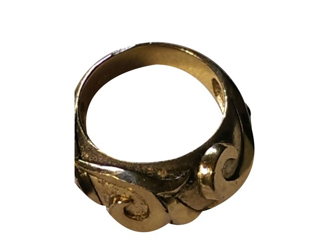 Lanvin Ring Golden Silver  ref.37404