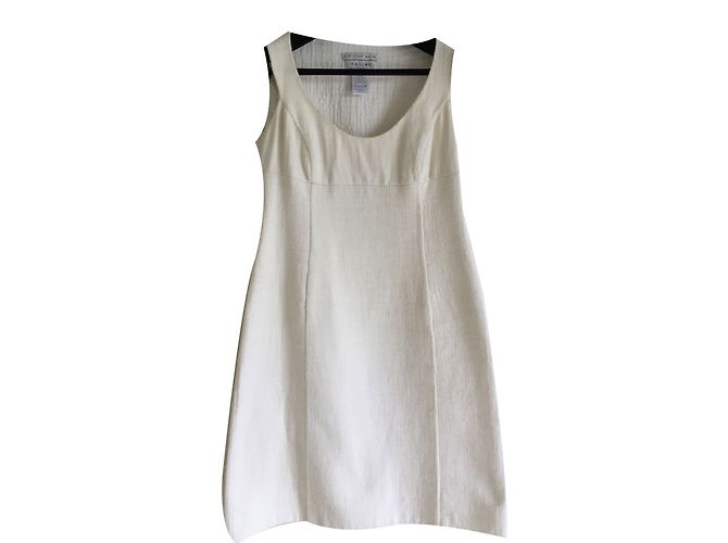 Céline Sleeveles lã crua e algodão forrado vestido