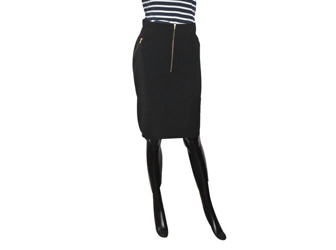 Chanel Skirt Black Rayon  ref.37475