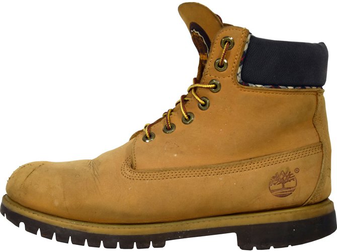 Timberland Boots Beige Leather  ref.37487