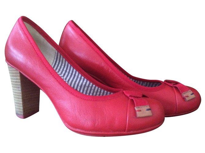 Tommy Hilfiger Heels Red Leather  ref.37492