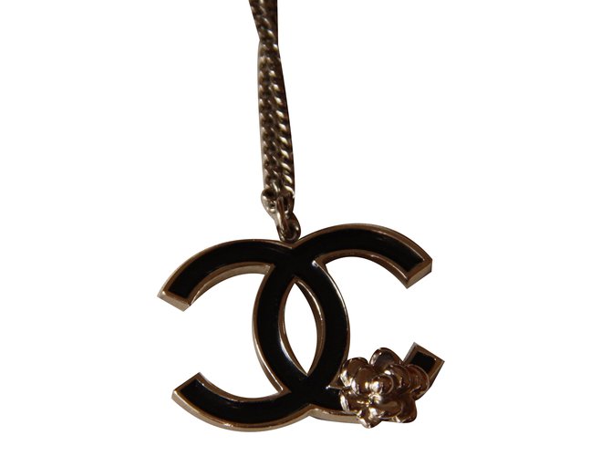 Chanel Necklace Black Metal  ref.37531