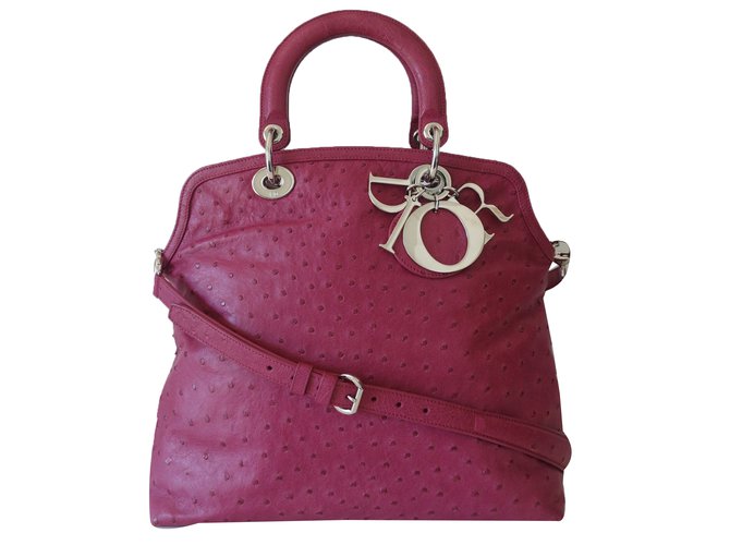 Dior Handtasche Pink Exotisches Leder  ref.37540