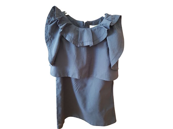 Vestido Chloé de algodón azul marino 5 años