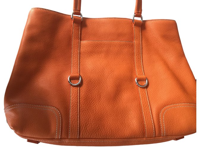 prada handbags orange leather