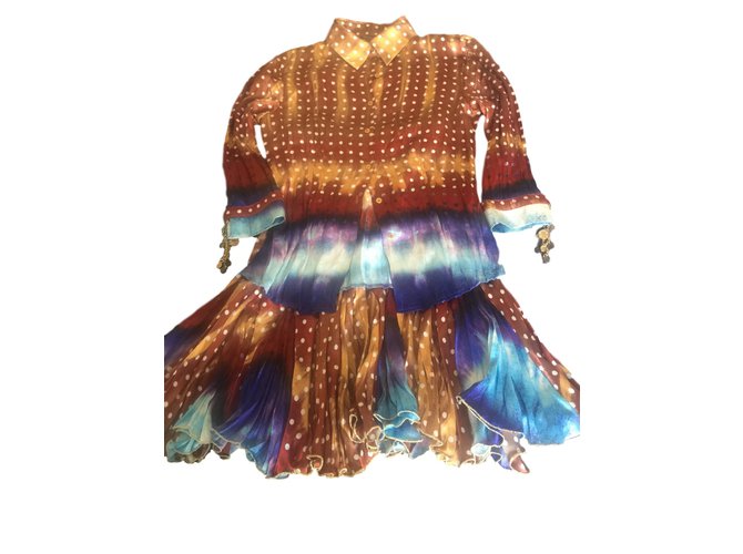 Roberto Cavalli Tailleur jupe Soie Multicolore  ref.37691