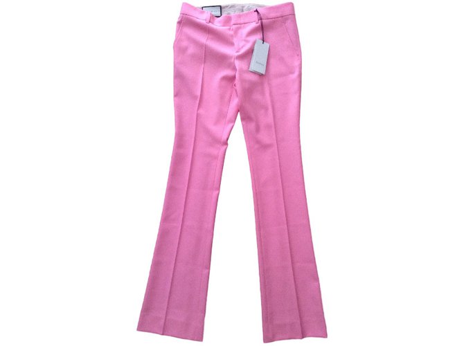 Gucci Pants, leggings Pink Wool  ref.37716