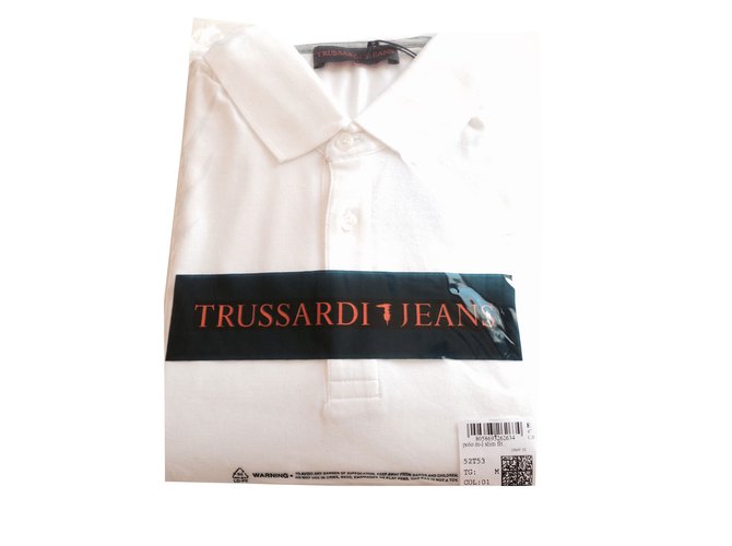 Trussardi Jeans Polo White Cotton  ref.37738