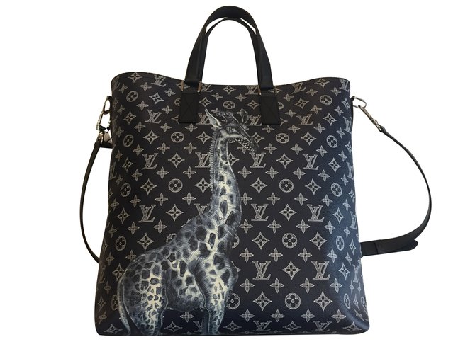 Louis Vuitton Tasche Aktentasche Marineblau Leinwand  ref.37795