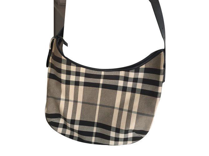 Burberry Handbag Grey Cloth  ref.37814
