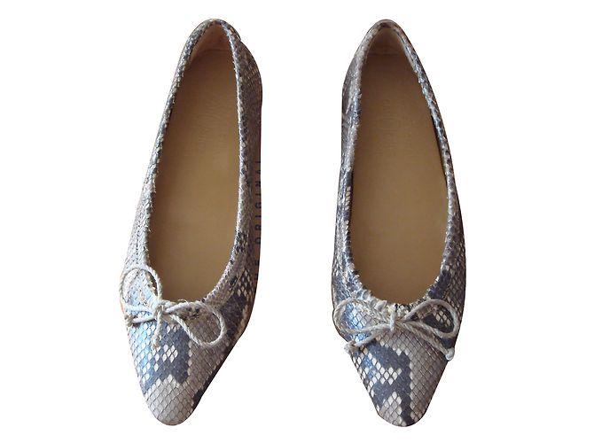 Car Shoes Ballerinas aus Python Grau