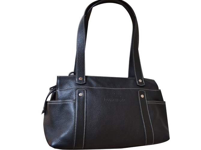 Longchamp Handbag Handbags Leather Black Ref 37890 Joli Closet Longchamp Handbag Handbags Leather Black Ref 37890