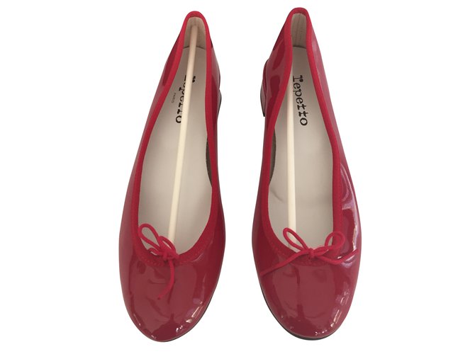 Repetto Camille Cuir vernis Rouge  ref.37970
