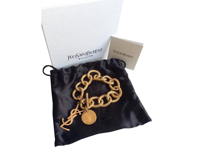 Yves Saint Laurent Armband Golden Vergoldet  ref.37981