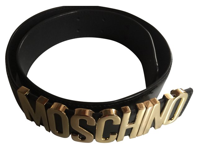 Moschino Belt Black Leather  ref.38003