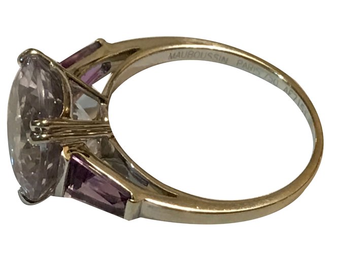 Mauboussin anillo Rosa Oro blanco  ref.38031