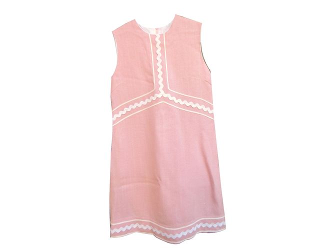 Autre Marque Mini vestido trapecio Mademoiselle B de algodón rosa