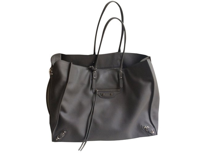 Balenciaga Handbag Grey Leather  ref.38056
