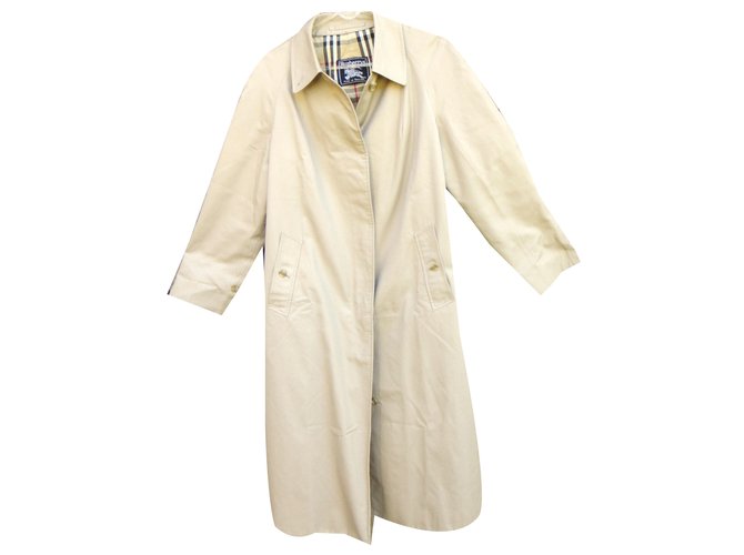 Burberry Trench coats Beige Cotton Polyester  ref.38067