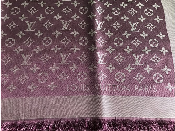 Louis Vuitton Brilho do monograma Bordeaux Seda  ref.38102