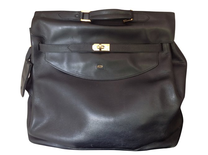 St Dupont Bag Briefcase Black Leather  ref.38128