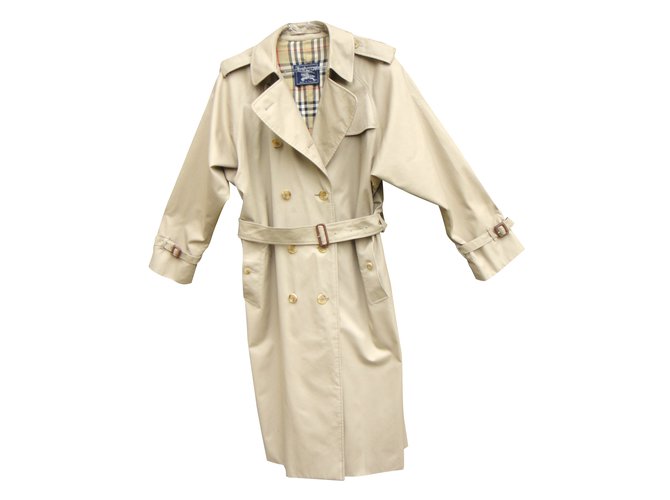 Burberry Trench coat Beige Cotton Polyester  ref.38139
