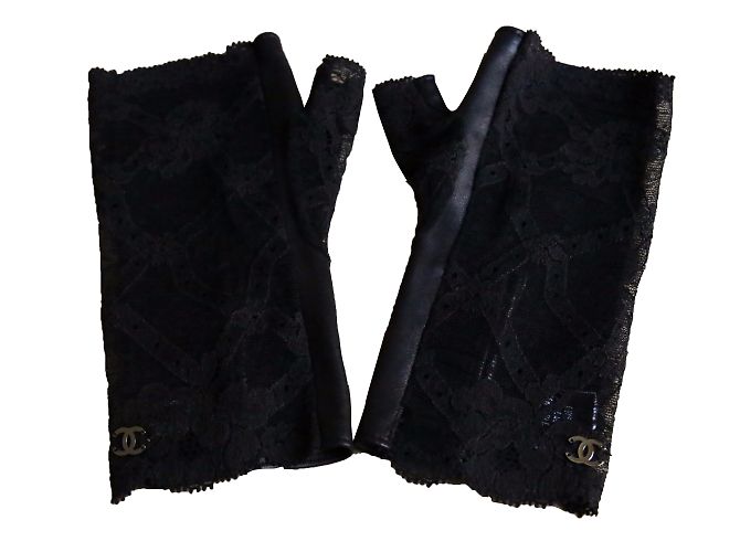 Chanel Luvas Preto